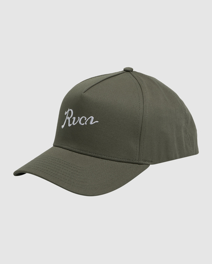 2 Alley Script Pinched Snapback Cap Green UVYHA00227 RVCA