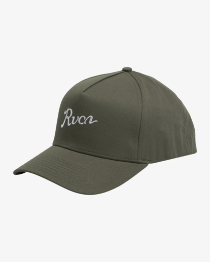 0 Alley Script Pinched Snapback Cap Green UVYHA00227 RVCA