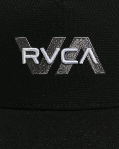5 RVCA Offset Pinched Snapback Cap Black UVYHA00228 RVCA