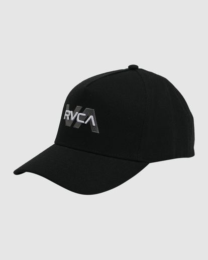 2 RVCA Offset Pinched Snapback Cap Black UVYHA00228 RVCA