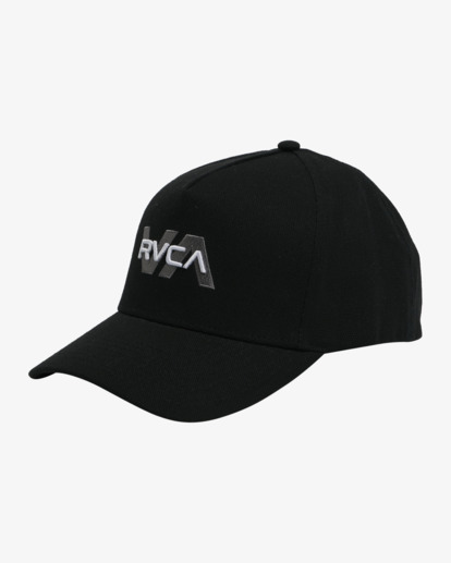 0 RVCA Offset Pinched Snapback Cap Black UVYHA00228 RVCA