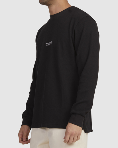 1 RVCA CIRCA WAFFLE LS T-Shirt Black UVYKT00204 RVCA