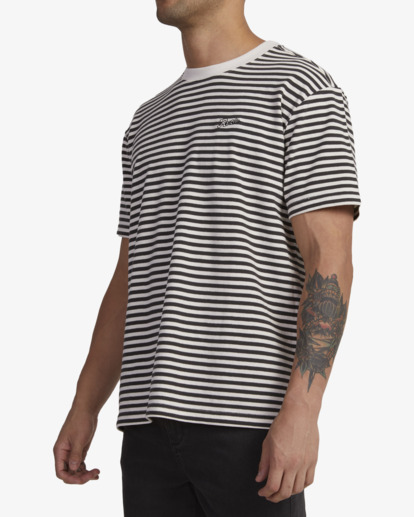 1 Alley Stripe T-Shirt Black UVYKT00206 RVCA