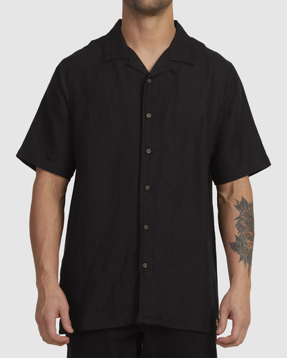 0 BLACK GROUNDS SS SHIRT Black UVYWT00132 RVCA