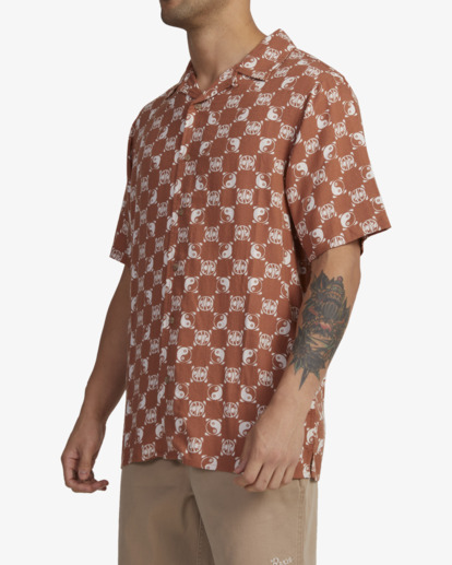 1 Yang Shirt Brown UVYWT00140 RVCA