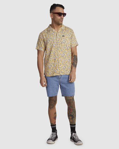 4 Ground Cover Shirt Orange UVYWT00142 RVCA