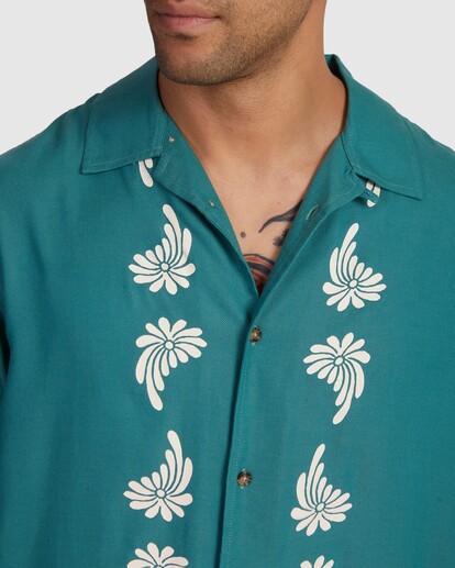3 Whirl Shirt Blue UVYWT00143 RVCA