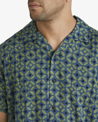 3 Dark Botanical Shirt Blue UVYWT00145 RVCA
