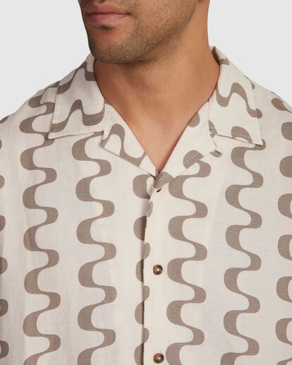 3 Happy Hour Shirt Beige UVYWT00146 RVCA