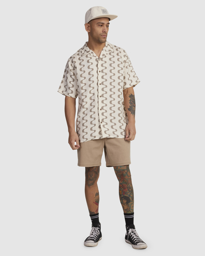 4 Happy Hour Shirt Beige UVYWT00146 RVCA