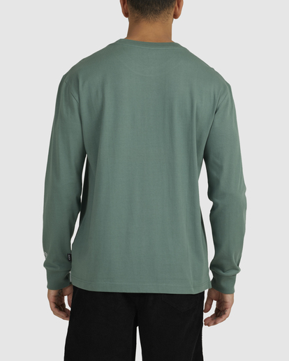 3 RVCA STREETS LONG SLEEVE T-SHIRT Green UVYZT00409 RVCA