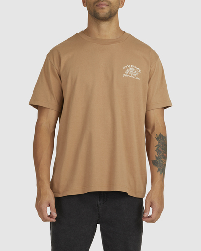 5 RVCA Healing - T-shirt pour Homme Marron UVYZT00431 RVCA