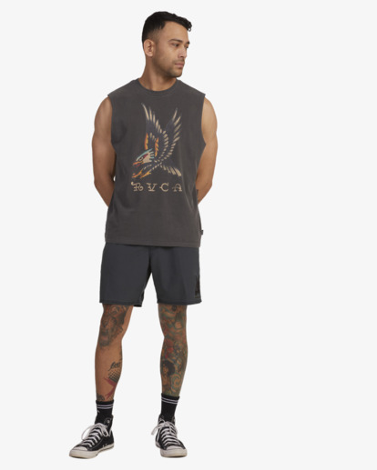 4 KRAK EAGLE MUSCLE Black UVYZT00536 RVCA