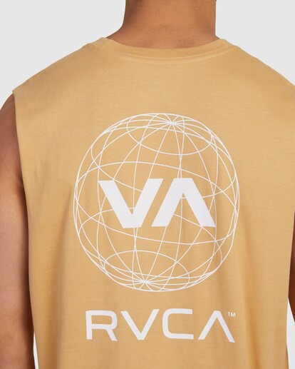 4 RVCA STRATOS MUSCLE Beige UVYZT00537 RVCA