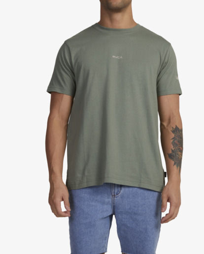 0 RVCA Offset T-Shirt Green UVYZT00586 RVCA