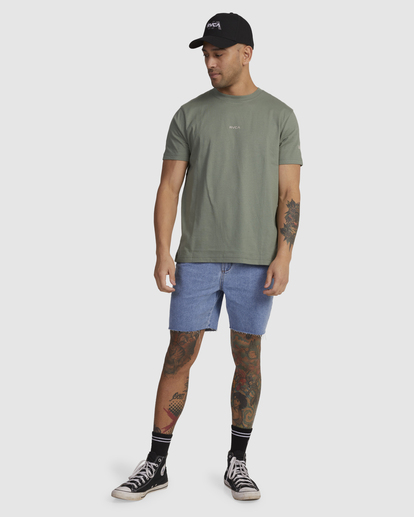 5 RVCA Offset T-Shirt Green UVYZT00586 RVCA