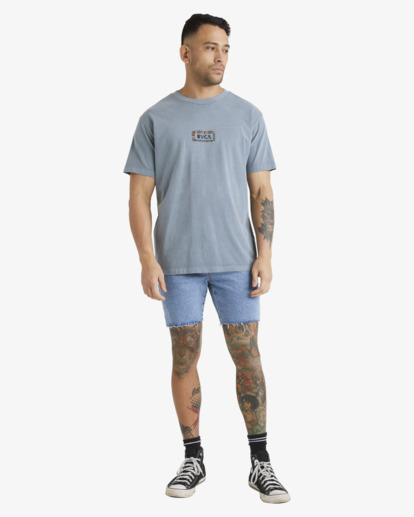 4 Break Away T-Shirt Blue UVYZT00590 RVCA