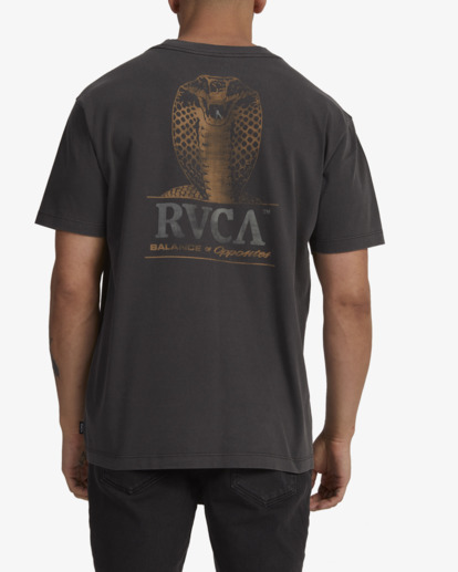 2 King Kobra T-Shirt Black UVYZT00593 RVCA