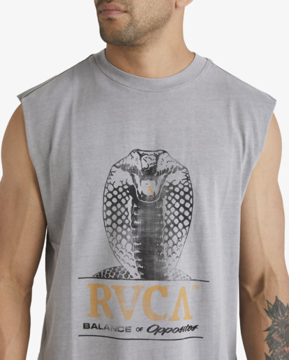 3 King Kobra Muscle Grey UVYZT00615 RVCA