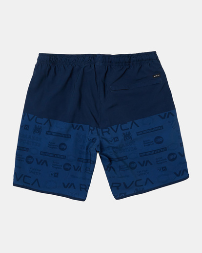 1 Yogger Stretch Elastic Waist Shorts 17" Blue V201TRYS RVCA