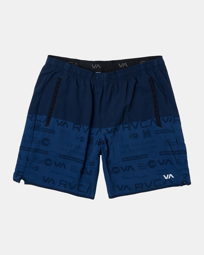 0 Yogger Stretch Elastic Waist Shorts 17" Blue V201TRYS RVCA