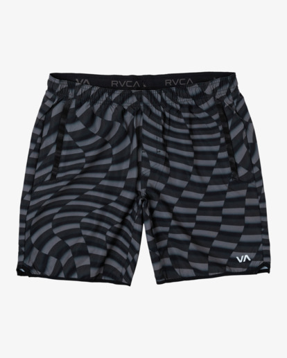 0 Yogger Stretch Elastic Waist Shorts 17" Black V201TRYS RVCA
