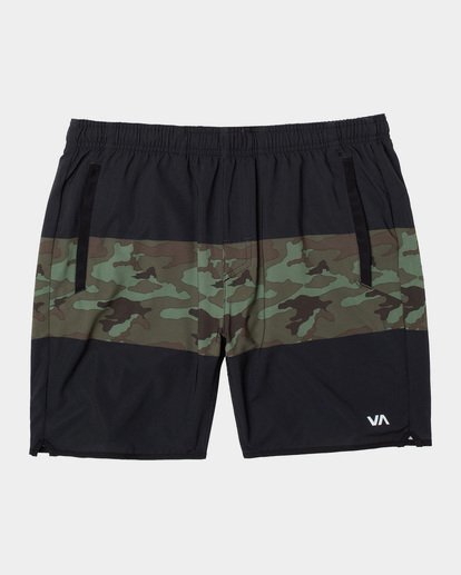 0 Yogger Stretch Elastic Waist Shorts 17" Black V201TRYS RVCA