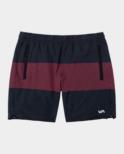 0 Yogger Stretch Elastic Waist Shorts 17" Red V201TRYS RVCA
