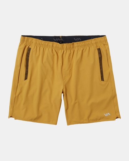 0 Yogger Stretch Elastic Waist Shorts 17" Yellow V201TRYS RVCA