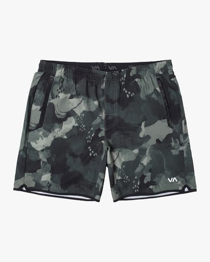 0 YOGGER STRETCH ATHLETIC SHORTS 17" Green V201TRYS RVCA