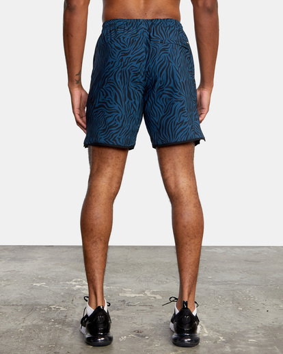 3 Yogger Stretch Elastic Waist Shorts 17" Blue V201TRYS RVCA