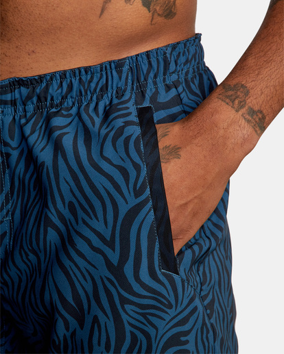 9 Yogger Stretch Elastic Waist Shorts 17" Blue V201TRYS RVCA