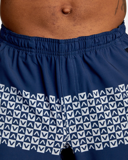 9 Yogger Stretch Elastic Waist Shorts 17" Blue V201TRYS RVCA