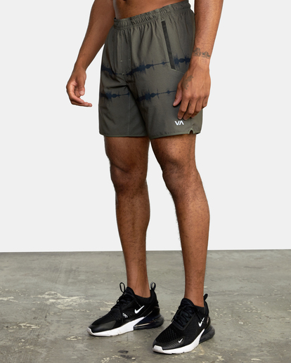 2 Yogger Stretch Elastic Waist Shorts 17" Brown V201TRYS RVCA
