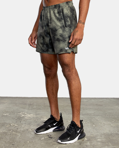 5 Yogger Stretch Elastic Waist Shorts 17" Brown V201TRYS RVCA