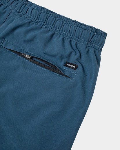 4 Yogger Stretch Elastic Waist Shorts 17" Blue V201TRYS RVCA