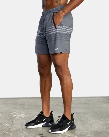 5 Yogger Stretch Elastic Waist Shorts 17" Black V201TRYS RVCA