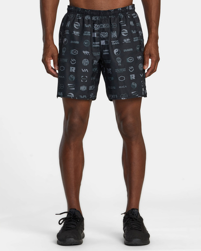 0 Yogger Stretch Elastic Waist Shorts 17" Black V201TRYS RVCA