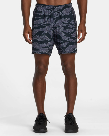 0 Yogger Stretch Elastic Waist Shorts 17" Black V201TRYS RVCA