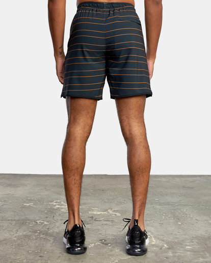 2 Yogger Stretch Elastic Waist Shorts 17" Black V201TRYS RVCA