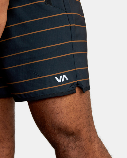 3 Yogger Stretch Elastic Waist Shorts 17" Black V201TRYS RVCA