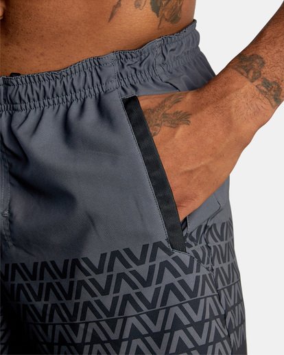 9 Yogger Stretch Elastic Waist Shorts 17" Black V201TRYS RVCA
