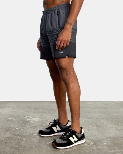 5 Yogger Stretch Elastic Waist Shorts 17" Black V201TRYS RVCA