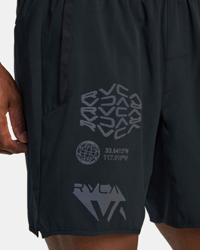 6 Yogger Stretch Elastic Waist Shorts 17" Black V201TRYS RVCA