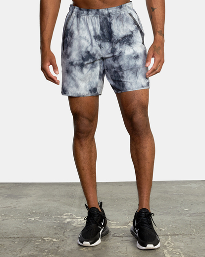2 Yogger Stretch Elastic Waist Shorts 17" Black V201TRYS RVCA