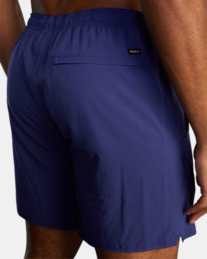 8 Yogger Stretch Elastic Waist Shorts 17" Purple V201TRYS RVCA