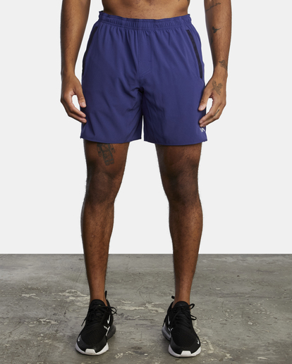 1 Yogger Stretch Elastic Waist Shorts 17" Purple V201TRYS RVCA