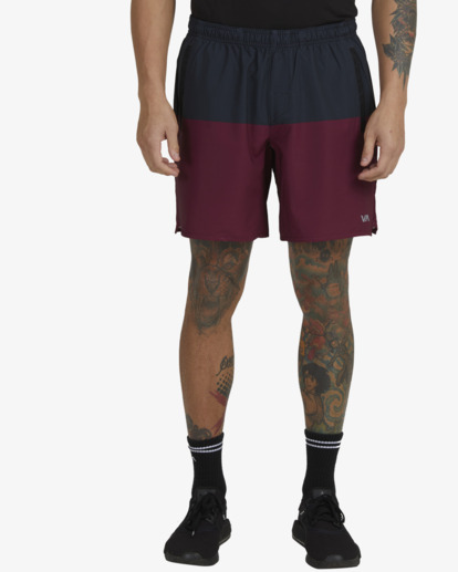 0 Yogger Stretch Elastic Waist Shorts 17" Red V201TRYS RVCA