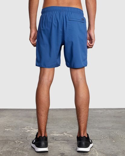 2 YOGGER STRETCH ATHLETIC SHORTS 17" Blue V201TRYS RVCA