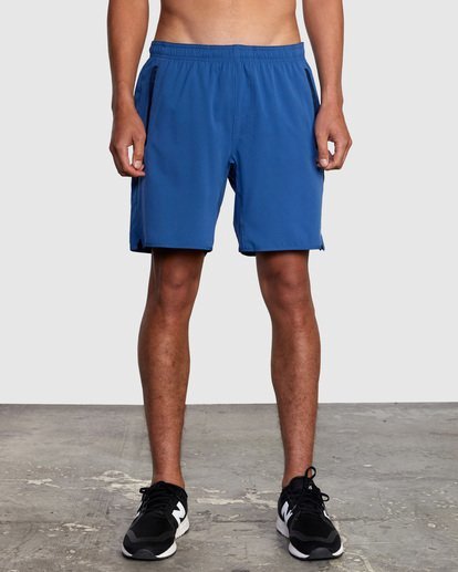 1 YOGGER STRETCH ATHLETIC SHORTS 17" Blue V201TRYS RVCA